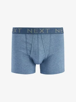 Blauw - Standaard - 10 Boxershorts zonder plooi