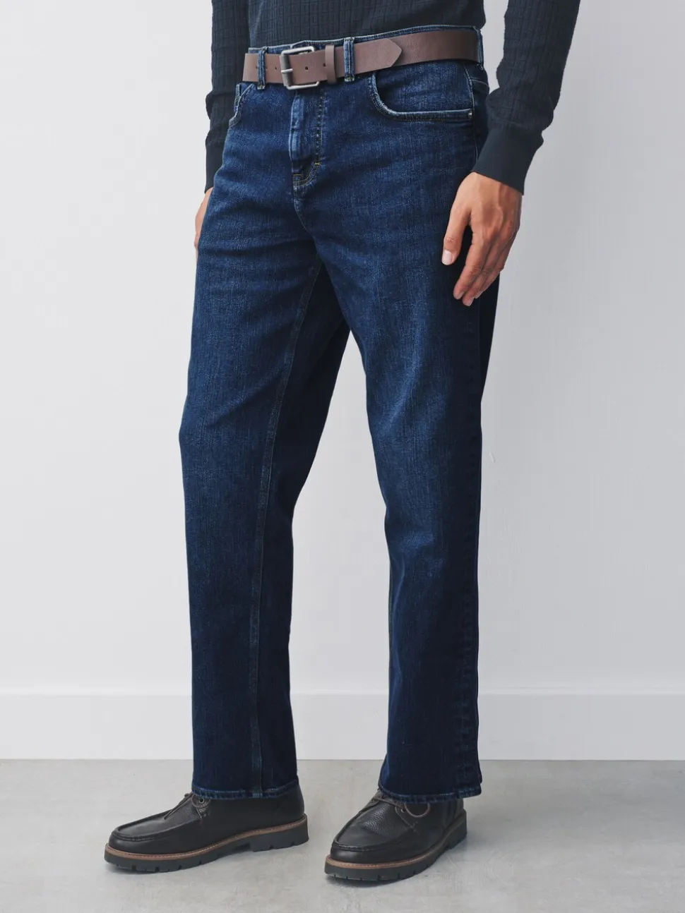 Blauw - Straight fit - Signature jeans met ceintuur