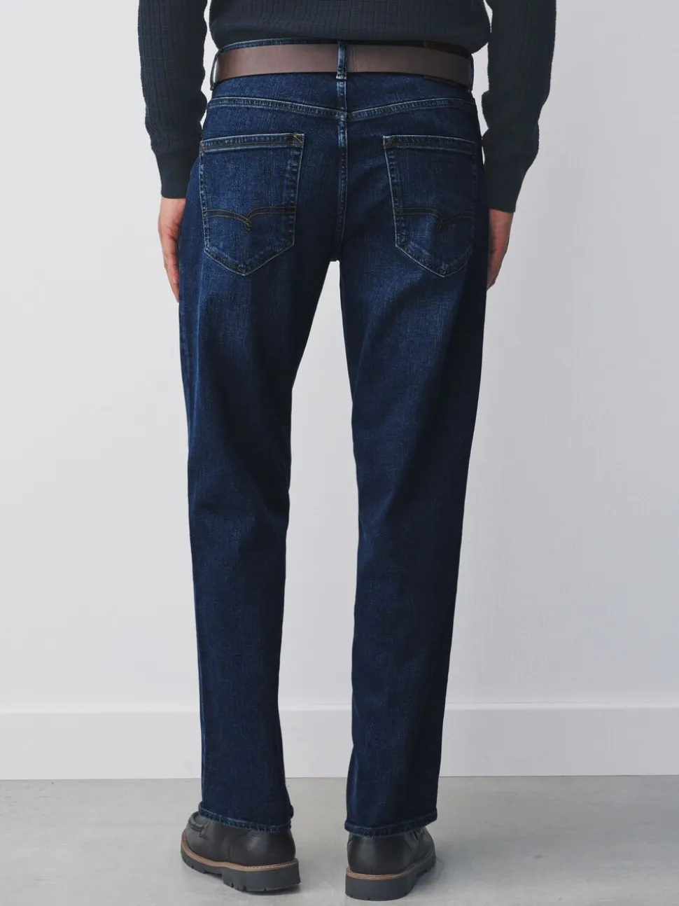 Blauw - Straight fit - Signature jeans met ceintuur
