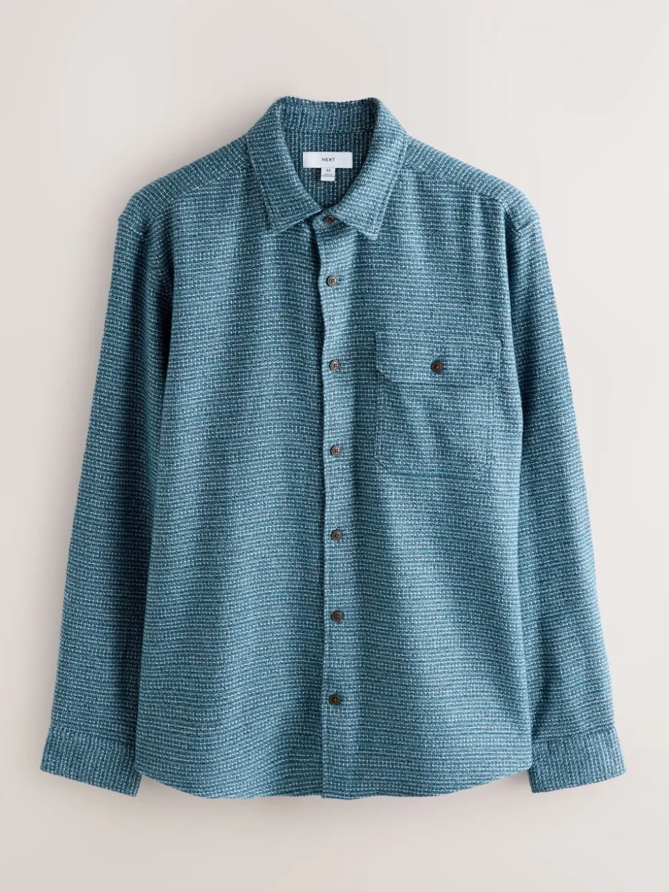 Blauw - Textured Shacket Overshirt