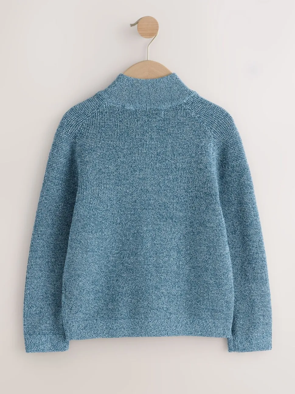 Blauw - Textured Zip Through Knitted Cardigan (3-16yrs)