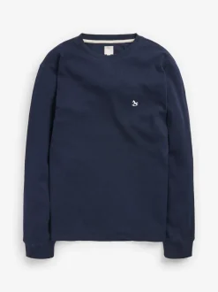 Blauw - The Little Tailor kerstpyjama voor heren met rendier en fairisle-patroon
