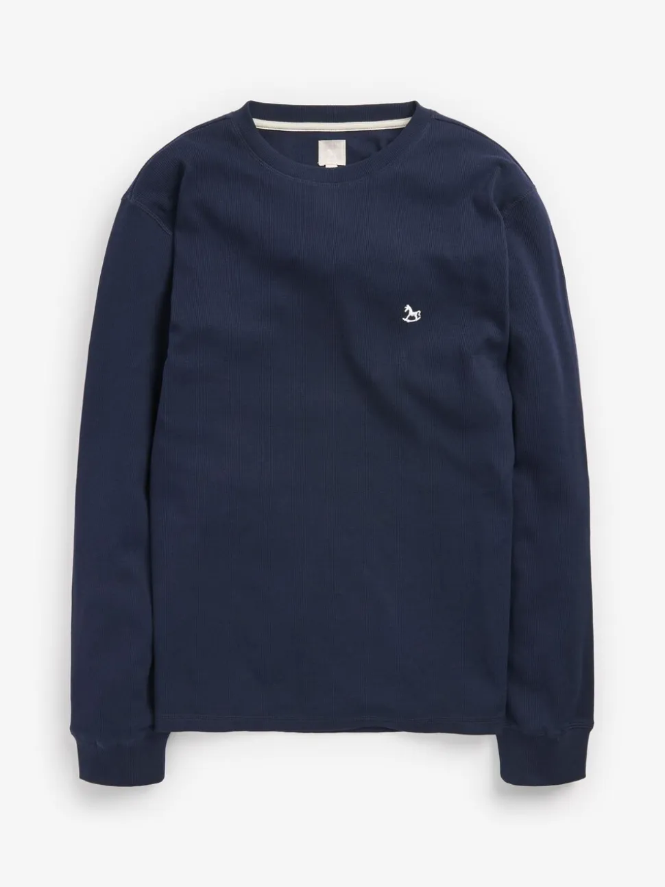 Blauw - The Little Tailor kerstpyjama voor heren met rendier en fairisle-patroon