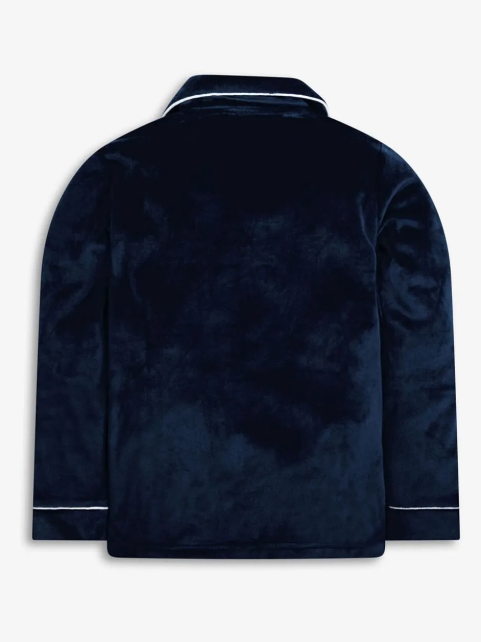 Blauw - The Little Tailor Luxe kerstpyjama voor kinderen van zacht aanvoelend velours
