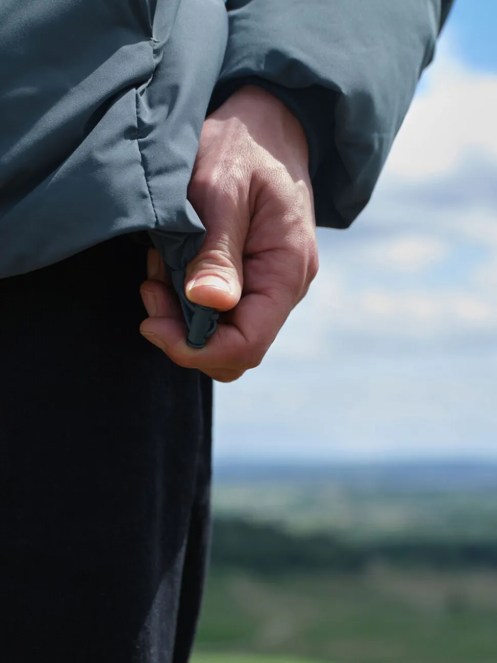 Blauw - ThermoGen regenbestendige gewatteerde Jack