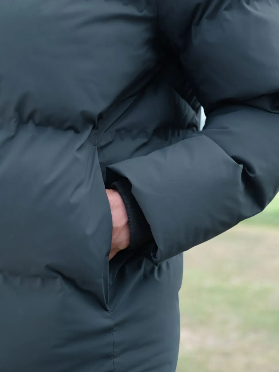 Blauw - ThermoGen regenbestendige gewatteerde Jack
