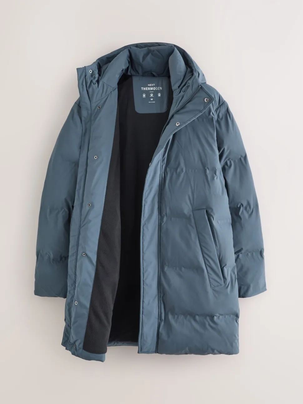 Blauw - ThermoGen regenbestendige gewatteerde Jack