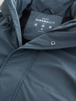 Blauw - ThermoGen regenbestendige gewatteerde Jack