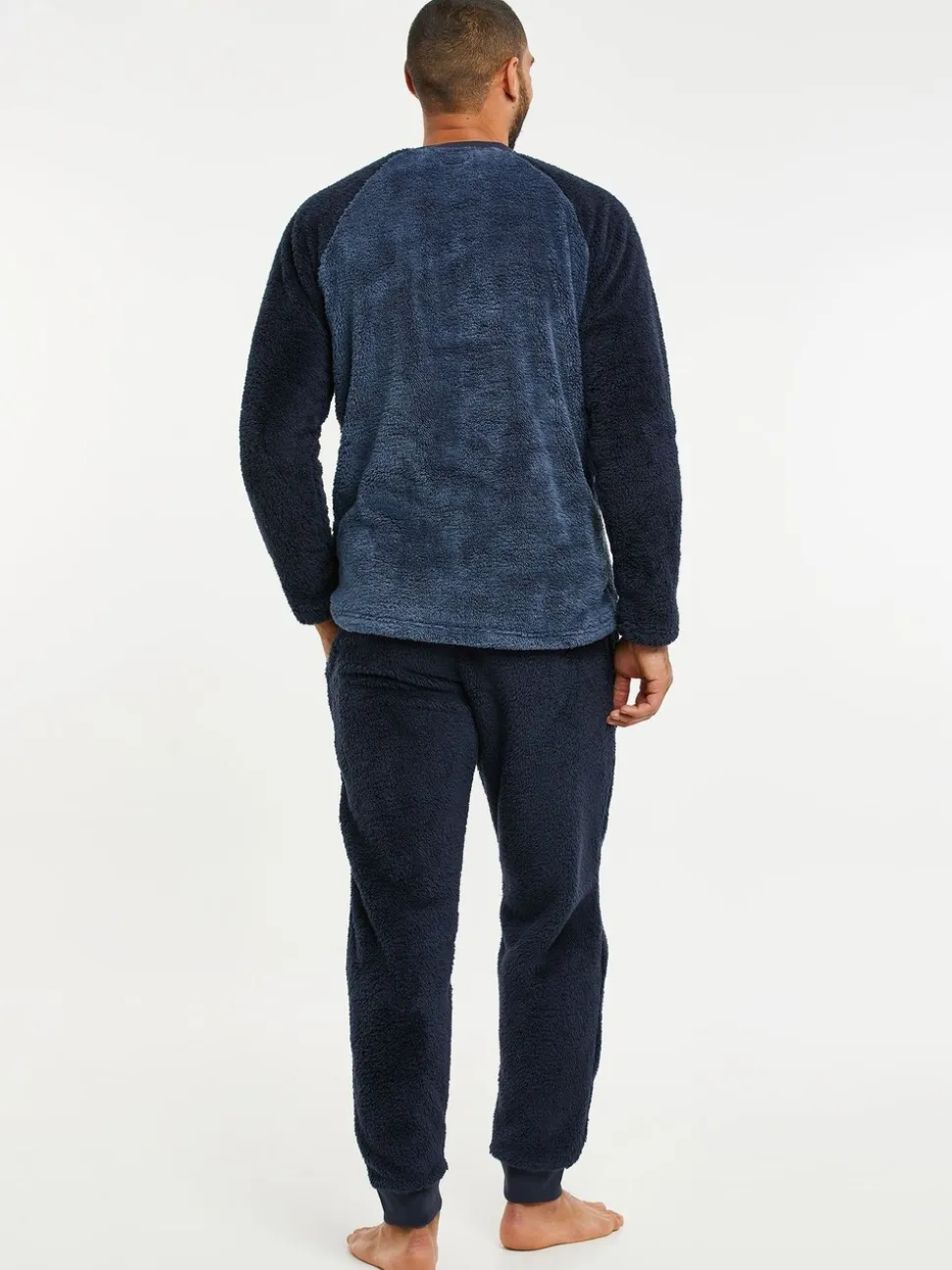 Blauw - Threadbare Borg pyjamaset