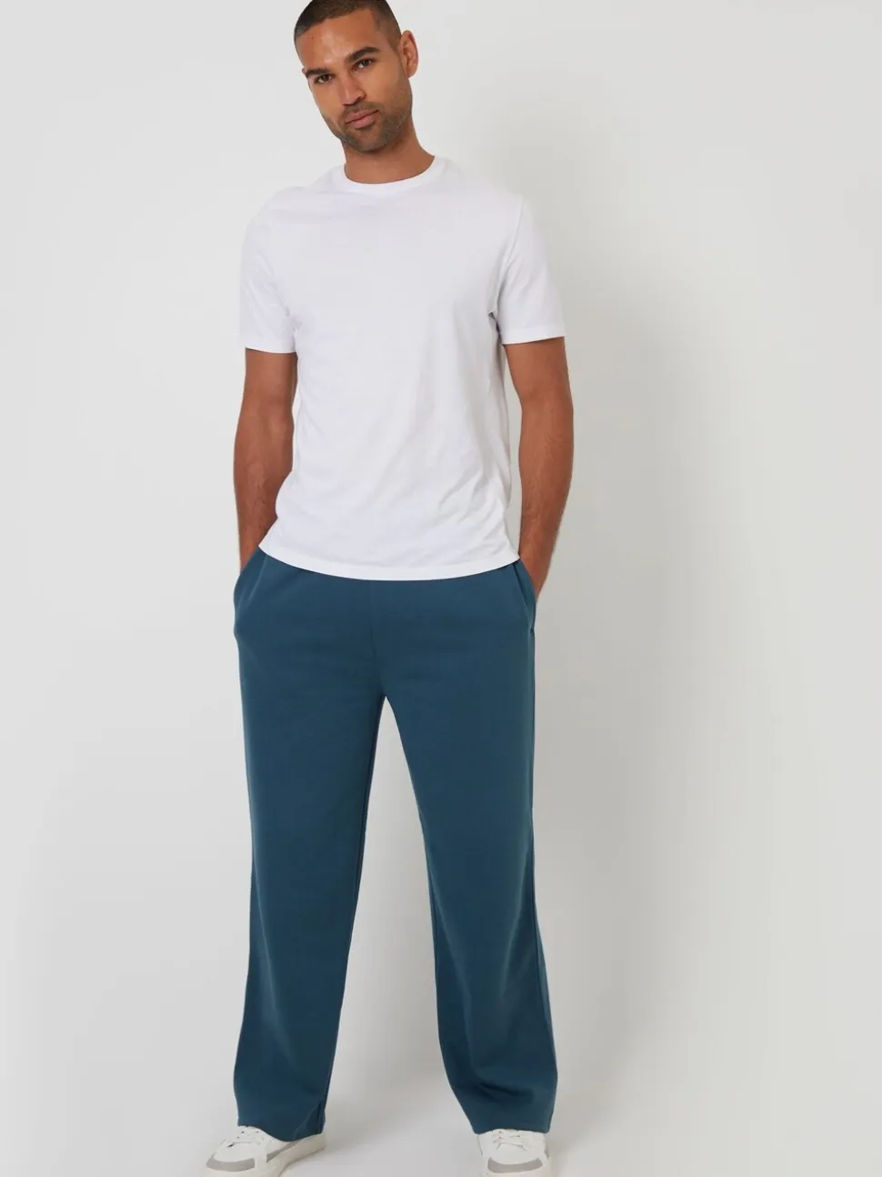 Blauw - Threadbare Wide Leg Joggers