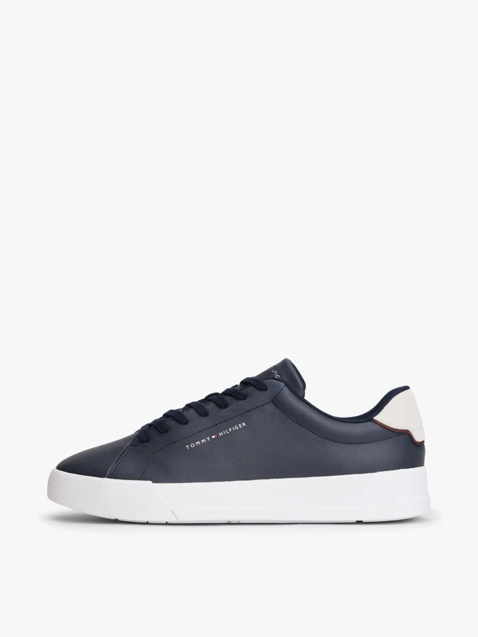 Blauw - Tommy Hilfiger Court Essential Leather Trainers