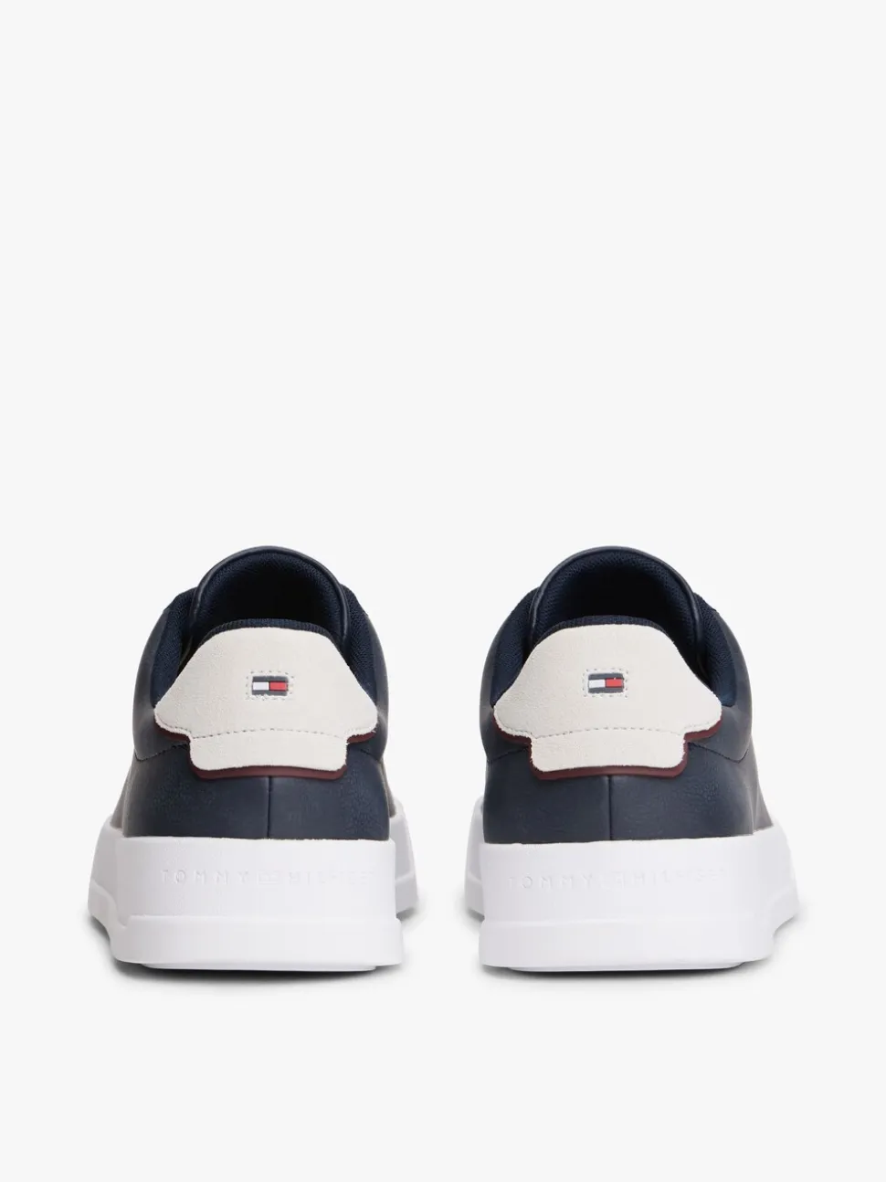 Blauw - Tommy Hilfiger Court Essential Leather Trainers