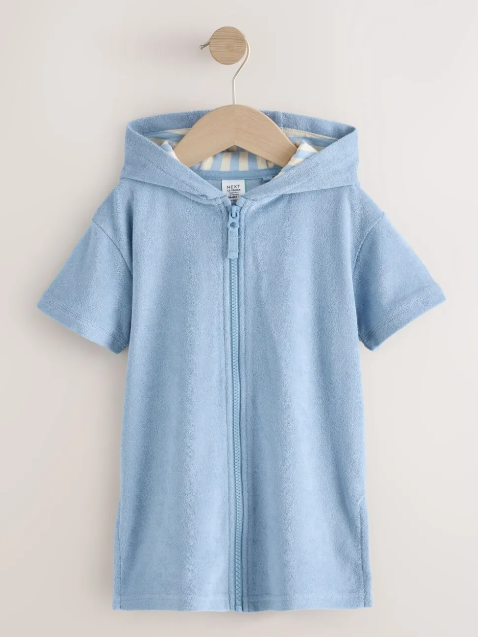 Blauw - Towelling Zip Through Cover-Up (3mths-7yrs)