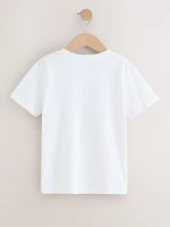 Blauw - T-shirts met korte mouwen en geborduurd rendier, verpakking van 4 (3-16jr)