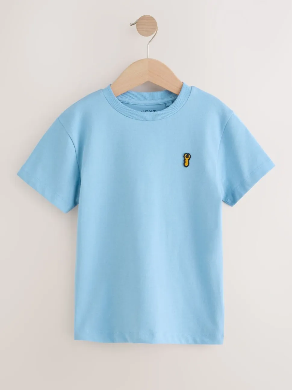 Blauw - T-shirts met korte mouwen en geborduurd rendier, verpakking van 4 (3-16jr)