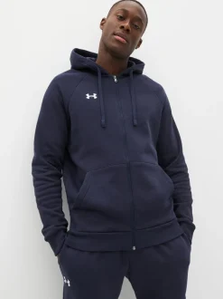 Blauw - Under Armour Rival fleece hoodie met rits