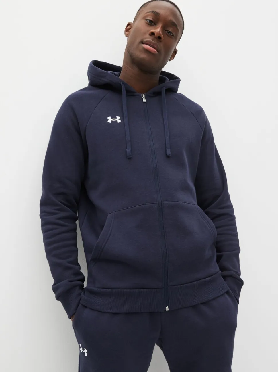 Blauw - Under Armour Rival fleece hoodie met rits