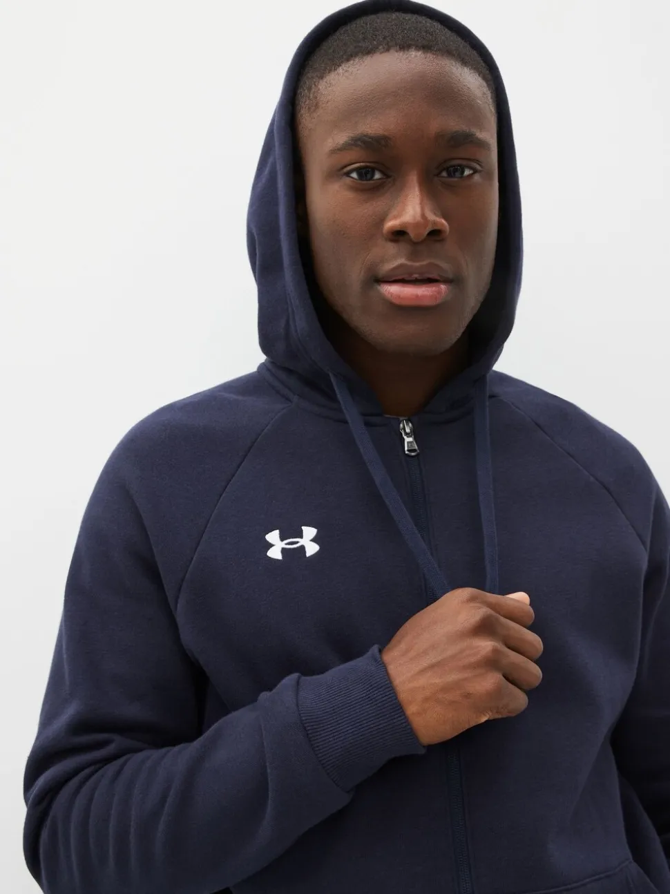 Blauw - Under Armour Rival fleece hoodie met rits