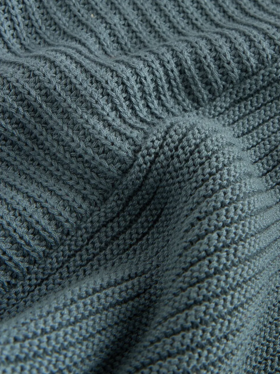 Blauw - Utility gebreide hoodie (3-16jr)