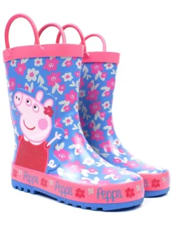 Blauw - Vanilla Underground Peppa Pig Kids Wellies with Handles