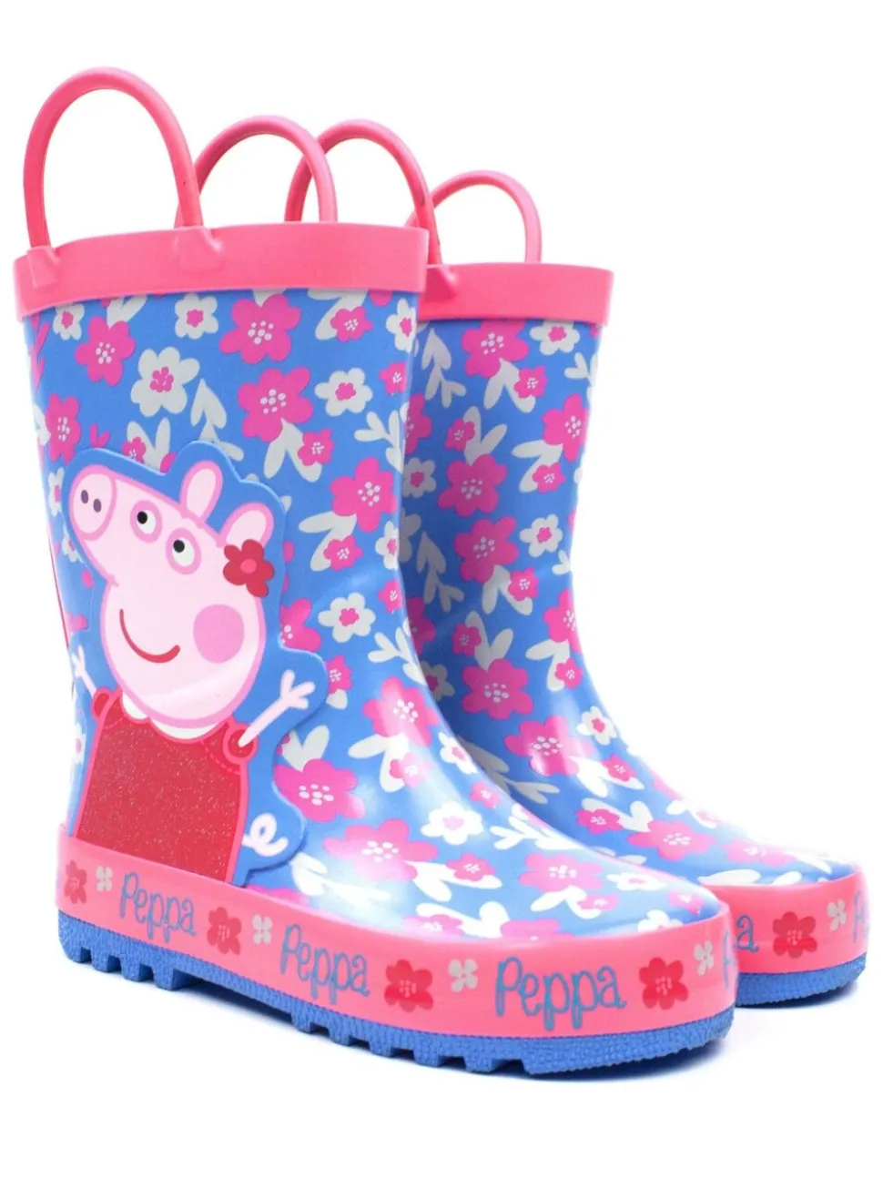 Blauw - Vanilla Underground Peppa Pig Kids Wellies with Handles