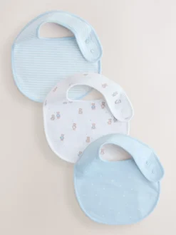 Blauw - Verpakking met 3 babyslabbetjes