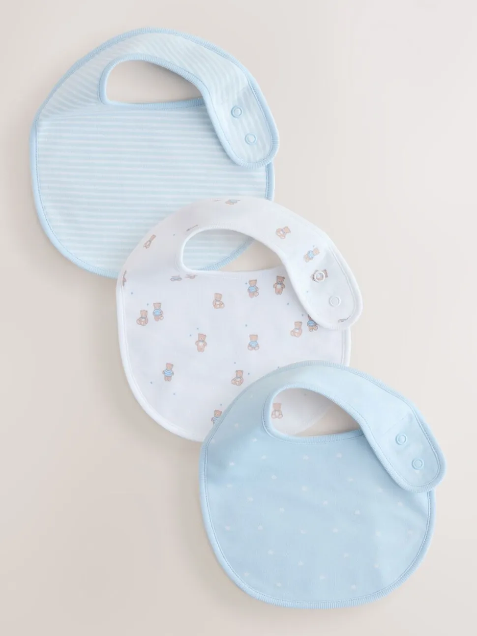 Blauw - Verpakking met 3 babyslabbetjes
