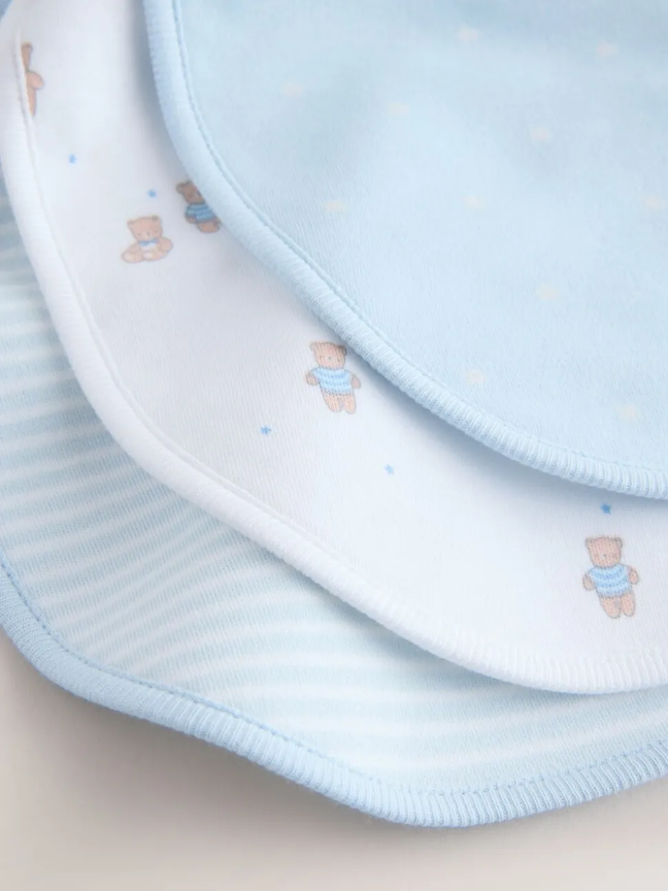 Blauw - Verpakking met 3 babyslabbetjes