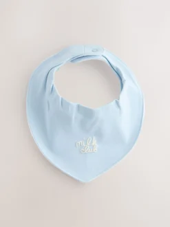 Blauw - Verpakking met 5 babyslabbetjes