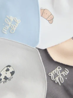Blauw - Verpakking met 5 babyslabbetjes