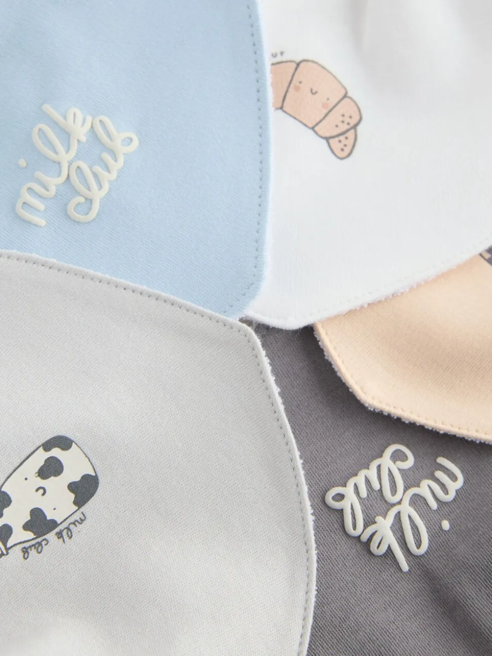 Blauw - Verpakking met 5 babyslabbetjes