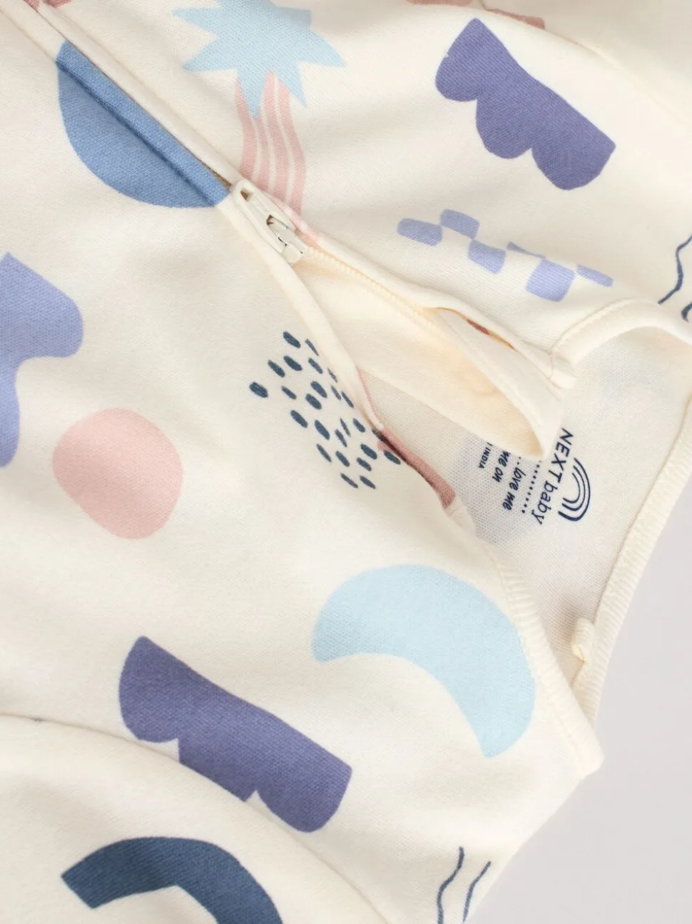 Blauw - Verpakking van 4 Baby slaappakjes zonder voetjes met tweewegrits (0mnd-3jr)