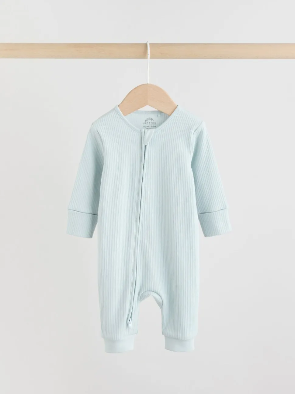 Blauw - Verpakking van 5 babyslaappakjes met tweewegrits (0 mnd - 3 jr)