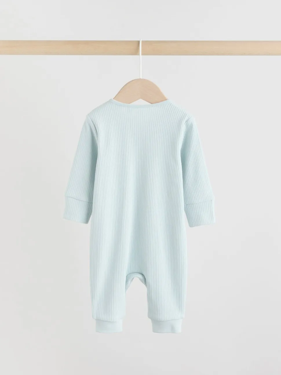 Blauw - Verpakking van 5 babyslaappakjes met tweewegrits (0 mnd - 3 jr)