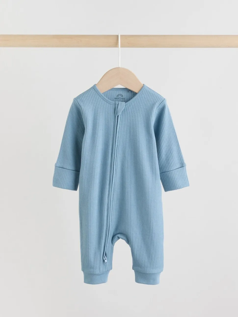 Blauw - Verpakking van 5 babyslaappakjes met tweewegrits (0 mnd - 3 jr)