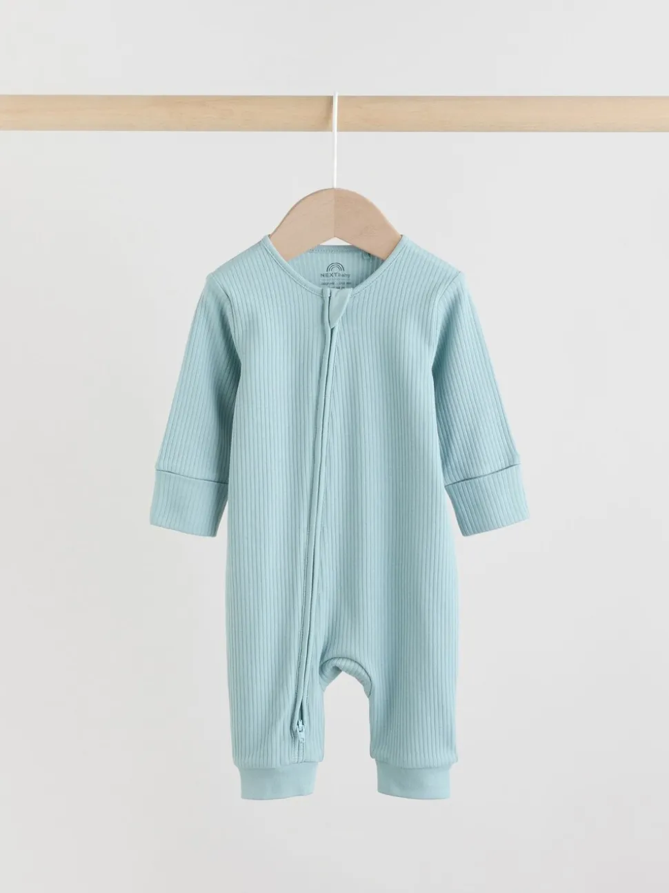 Blauw - Verpakking van 5 babyslaappakjes met tweewegrits (0 mnd - 3 jr)