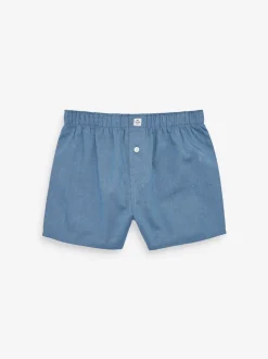 Blauw - Verpakking van 3 boxershorts van 100% katoen (2-16jr)