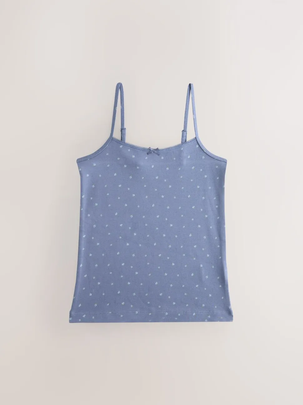 Blauw - Verpakking van 3 cami topjes met bandjes en print (1,5 - 16 jr)
