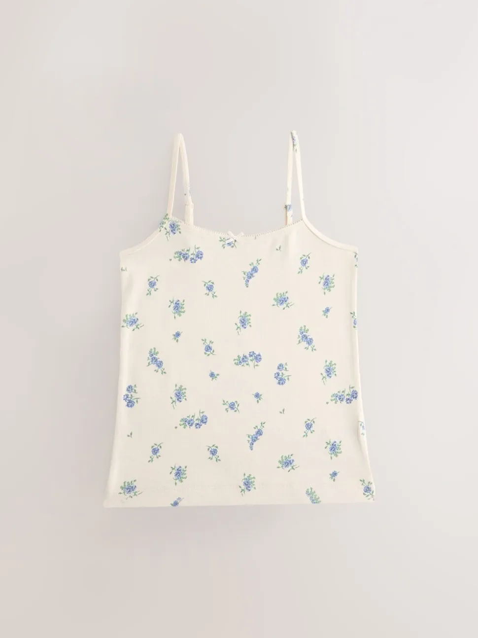 Blauw - Verpakking van 3 cami topjes met bandjes en print (1,5 - 16 jr)