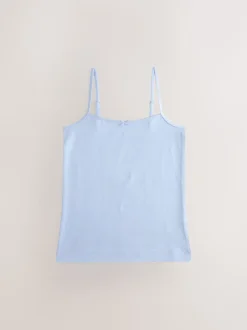 Blauw - Verpakking van 3 cami topjes met bandjes en print (1,5 - 16 jr)