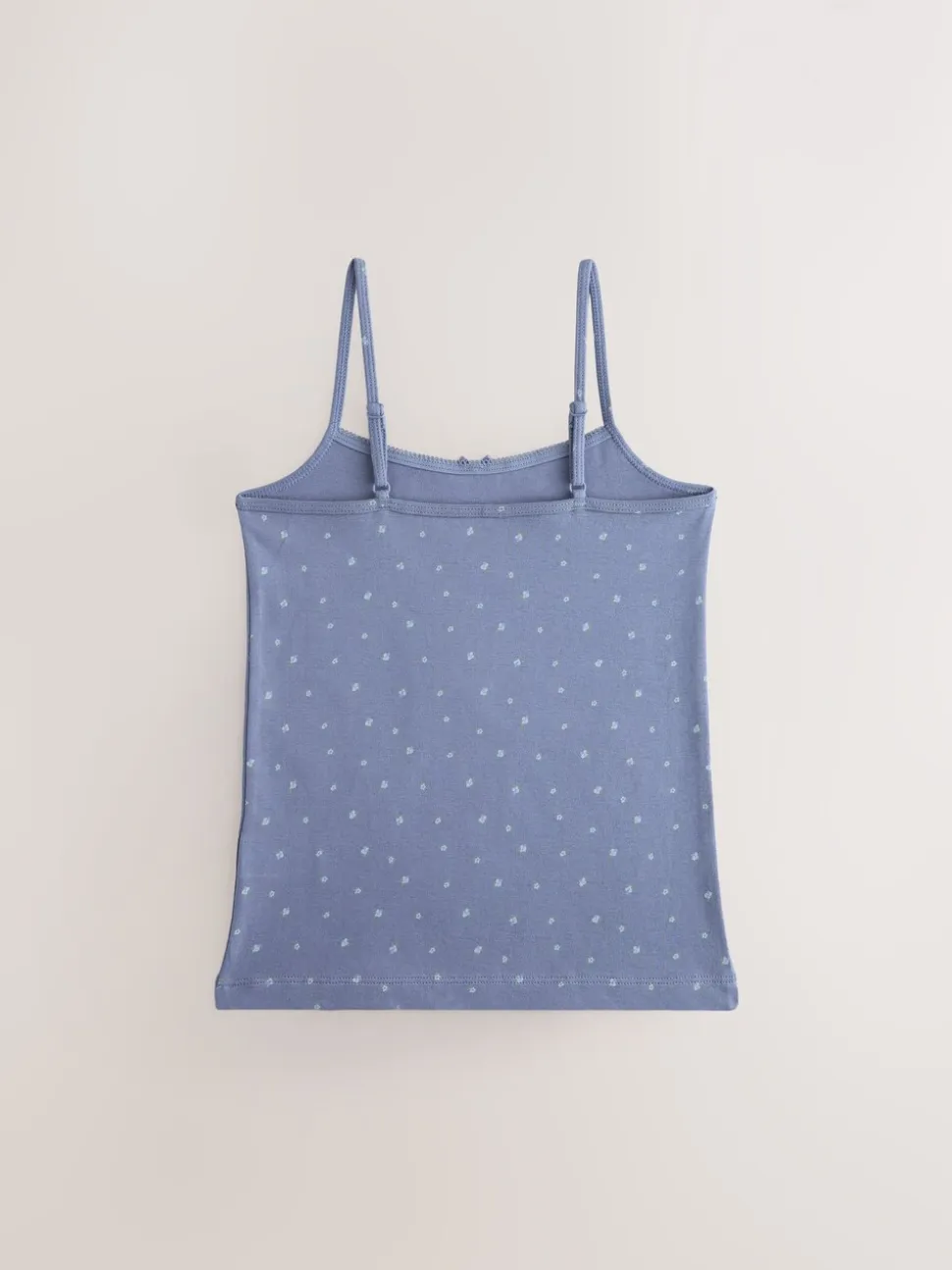 Blauw - Verpakking van 3 cami topjes met bandjes en print (1,5 - 16 jr)