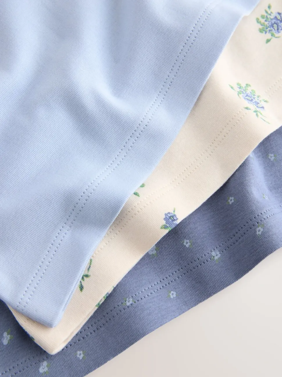Blauw - Verpakking van 3 cami topjes met bandjes en print (1,5 - 16 jr)
