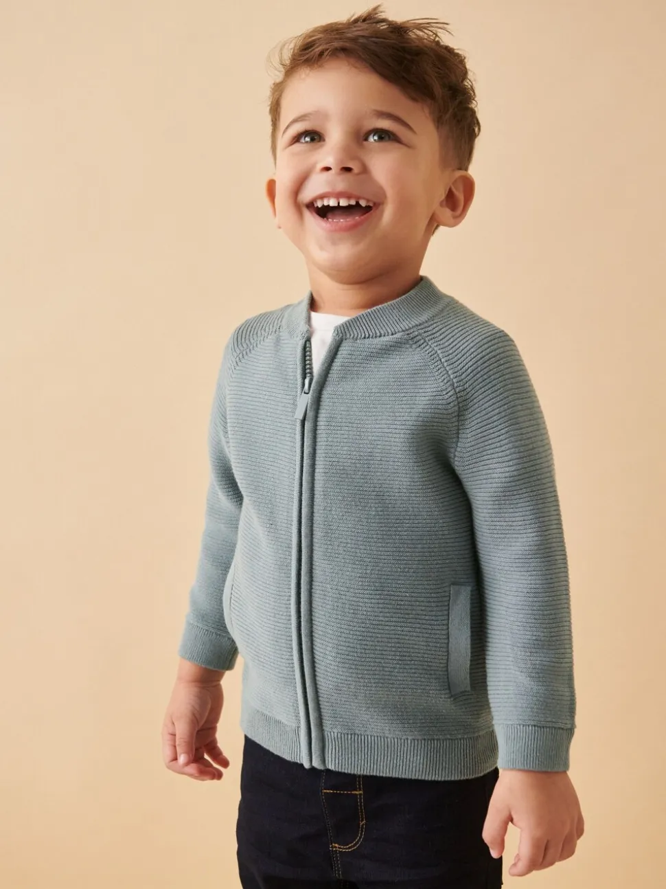 Blauw - Vest met ritssluiting (3 mnd-7 jr)