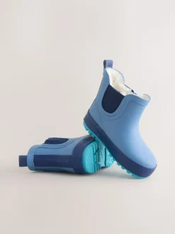 Blauw - Warme gevoerde enkellaarzen