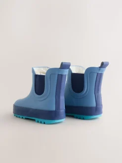 Blauw - Warme gevoerde enkellaarzen