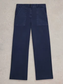Blauw - White Stuff Twister Chino Wide Leg Trousers