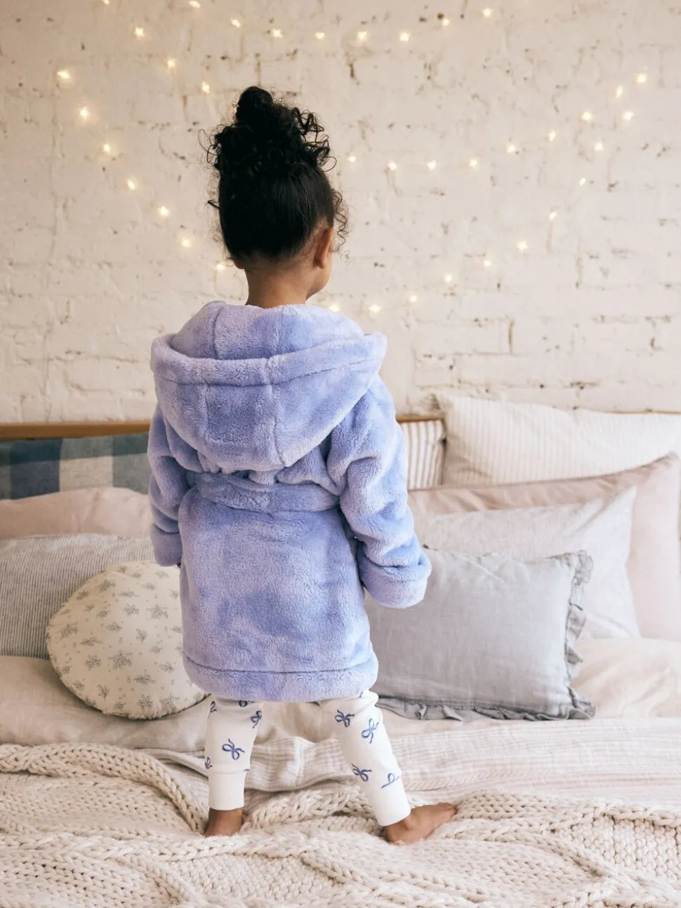 Blauw - Zacht aanvoelende fleece kamerjas (9 mnd-16 jr)