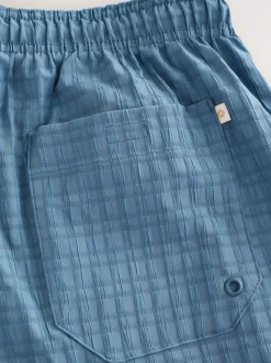 Blauw - Zwembroek met wafeltextuur