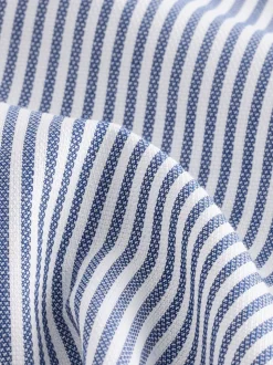 Blauw Bengaals - Strijkvrij Oxford overhemd met knopen