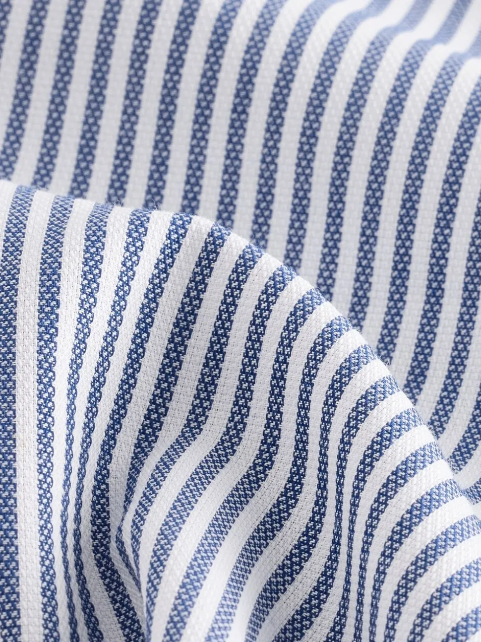 Blauw Bengaals - Strijkvrij Oxford overhemd met knopen